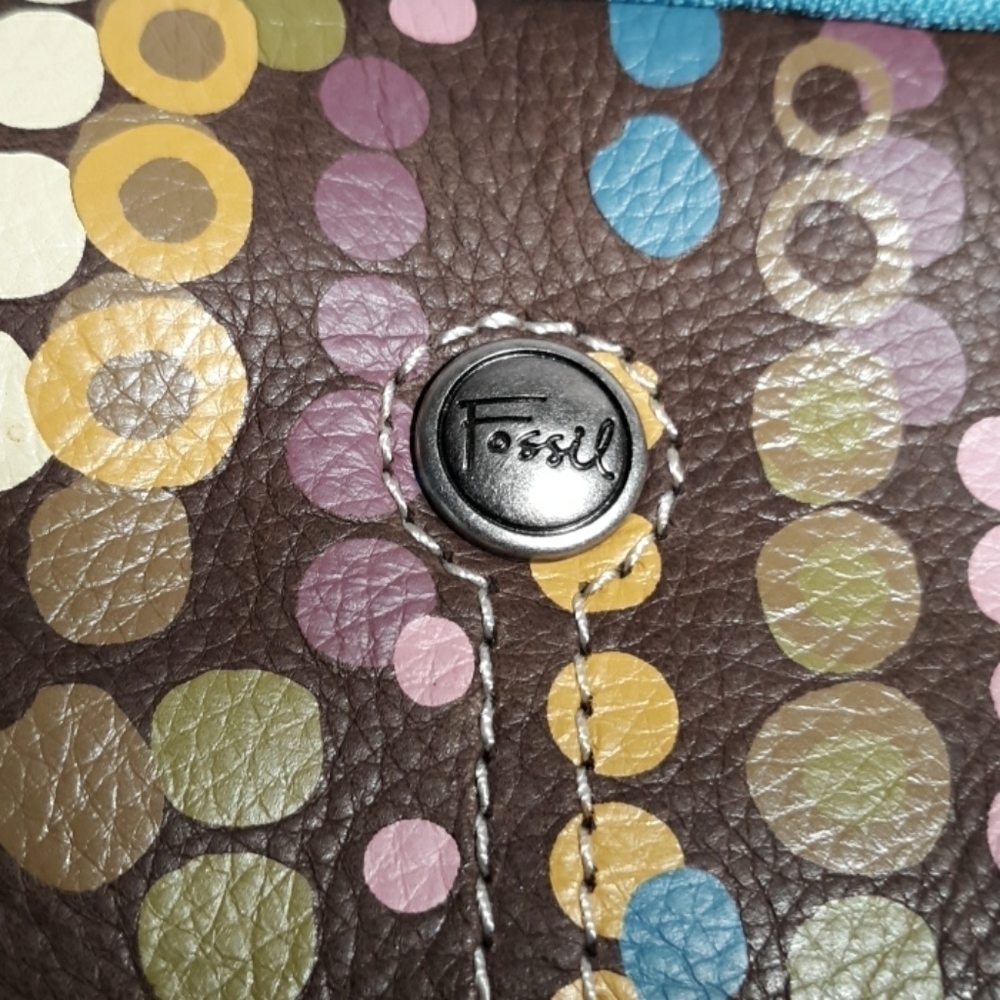Fossil Wallet Wristlet Clutch Keychain - image 3